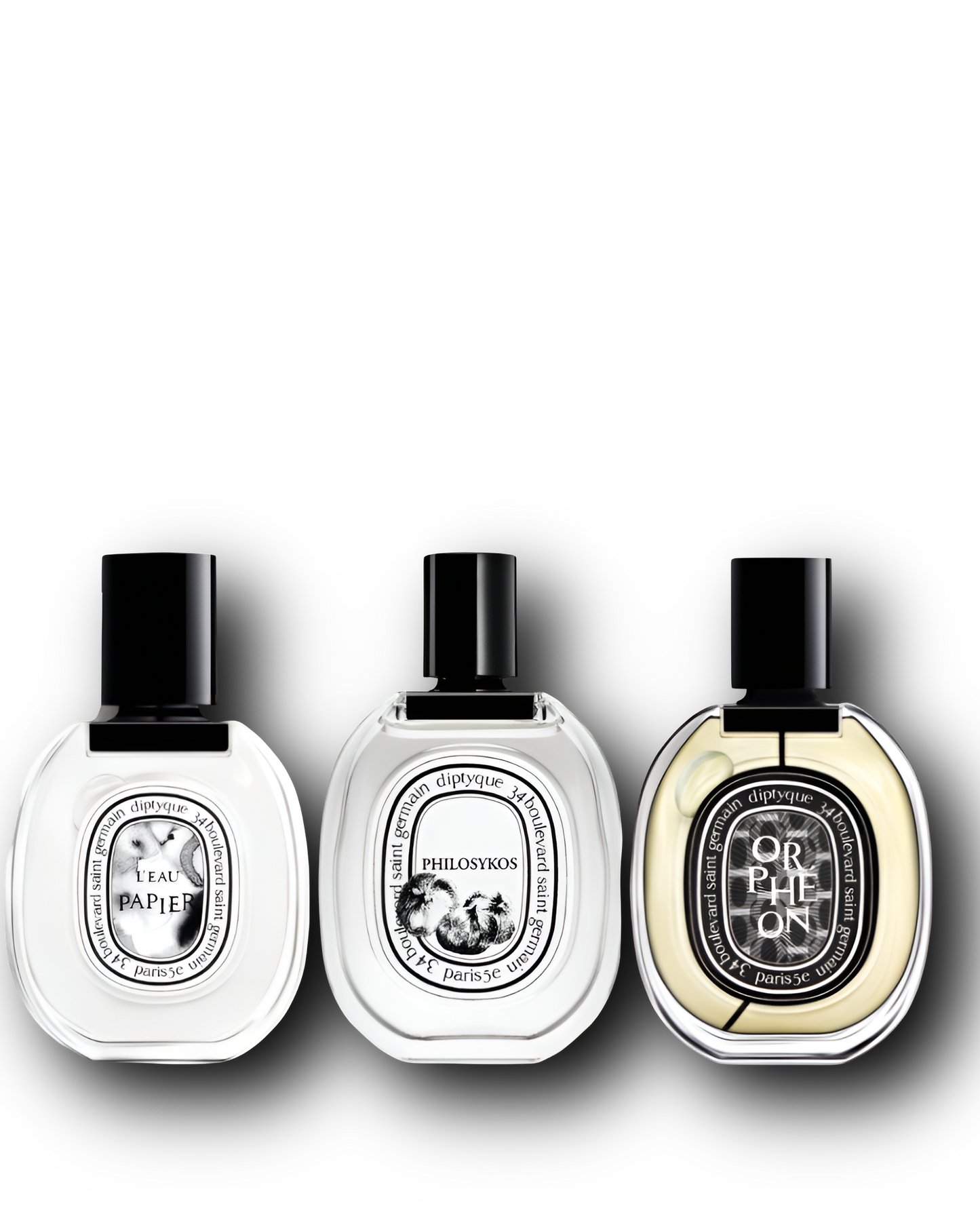 Diptyque Discovery Set – Philosykos · L'Eau Papier · Orphéon | Samples | 3 × 2–10 ml