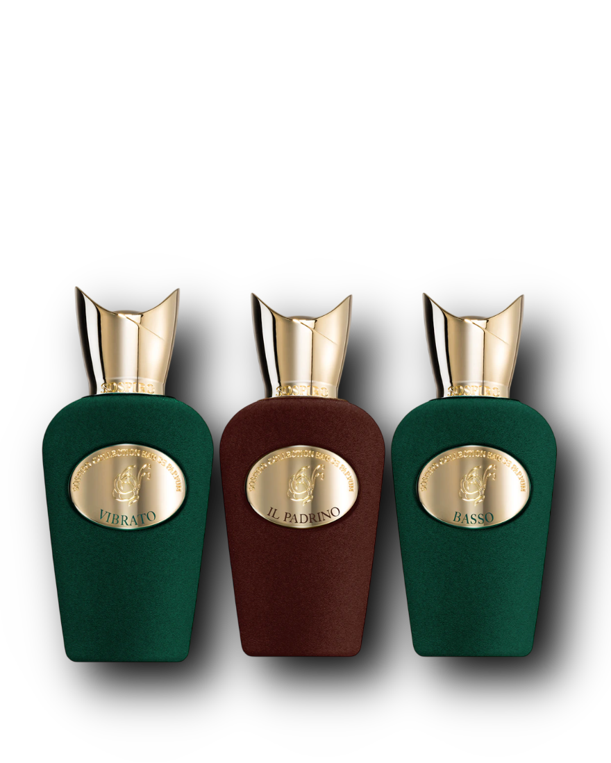 Sospiro Perfumes Discovery Set – Vibrato · Il Padrino · Basso | Samples | 3 × 2–10 ml