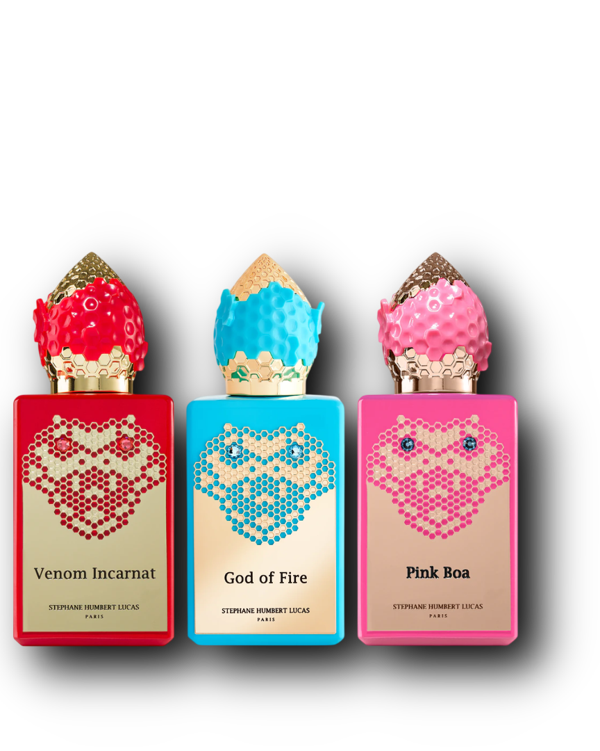 Stéphane Humbert Lucas 777 Discovery Set – God of Fire · Pink Boa · Venom Incarnat | Samples | 3 × 2–10 ml